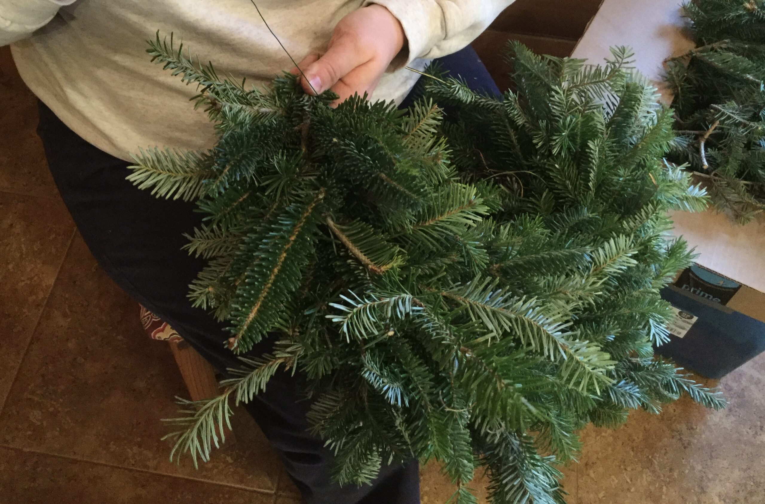 Making a wreath