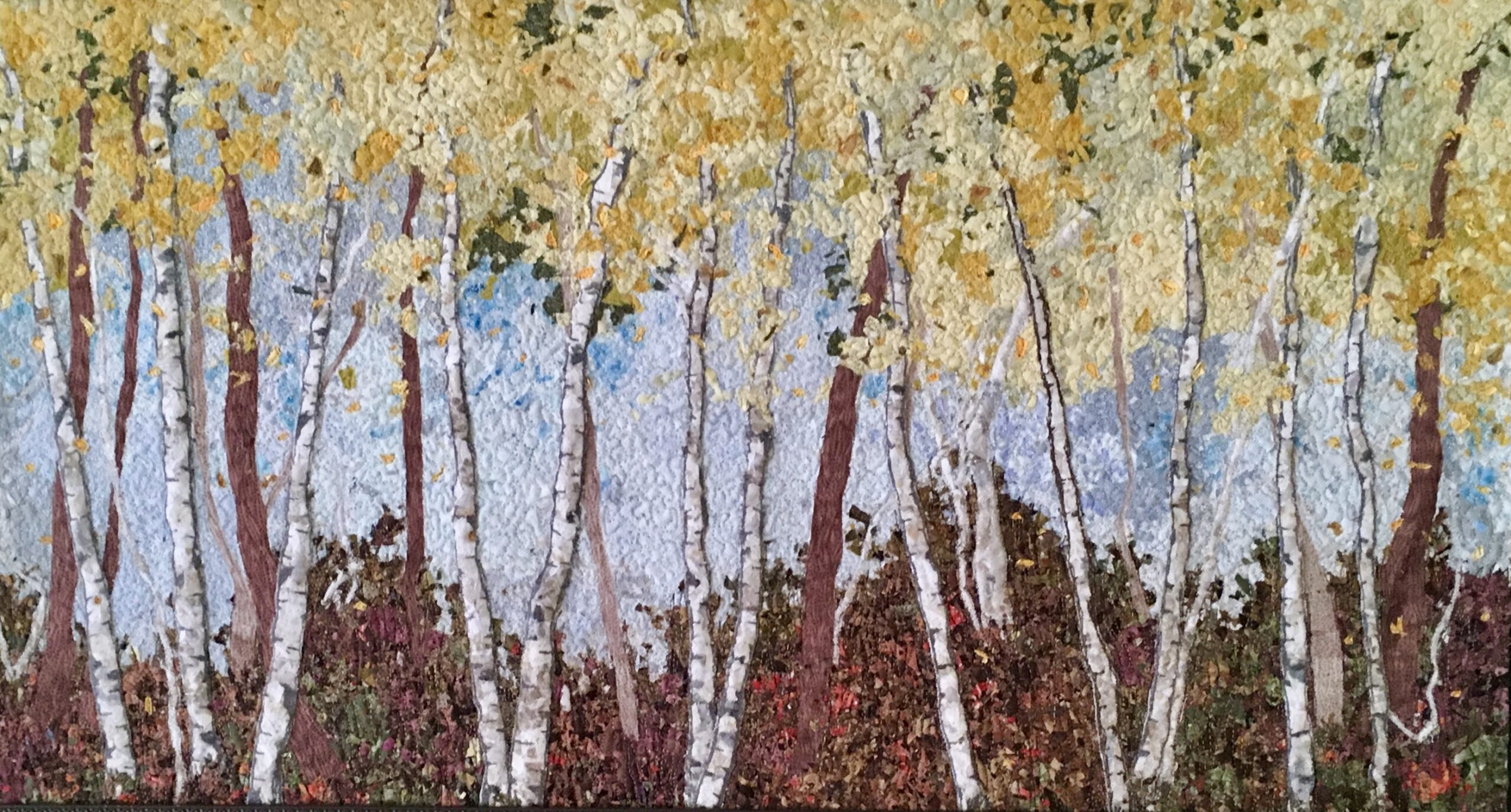 Confetti Quilting Birch Trees sample